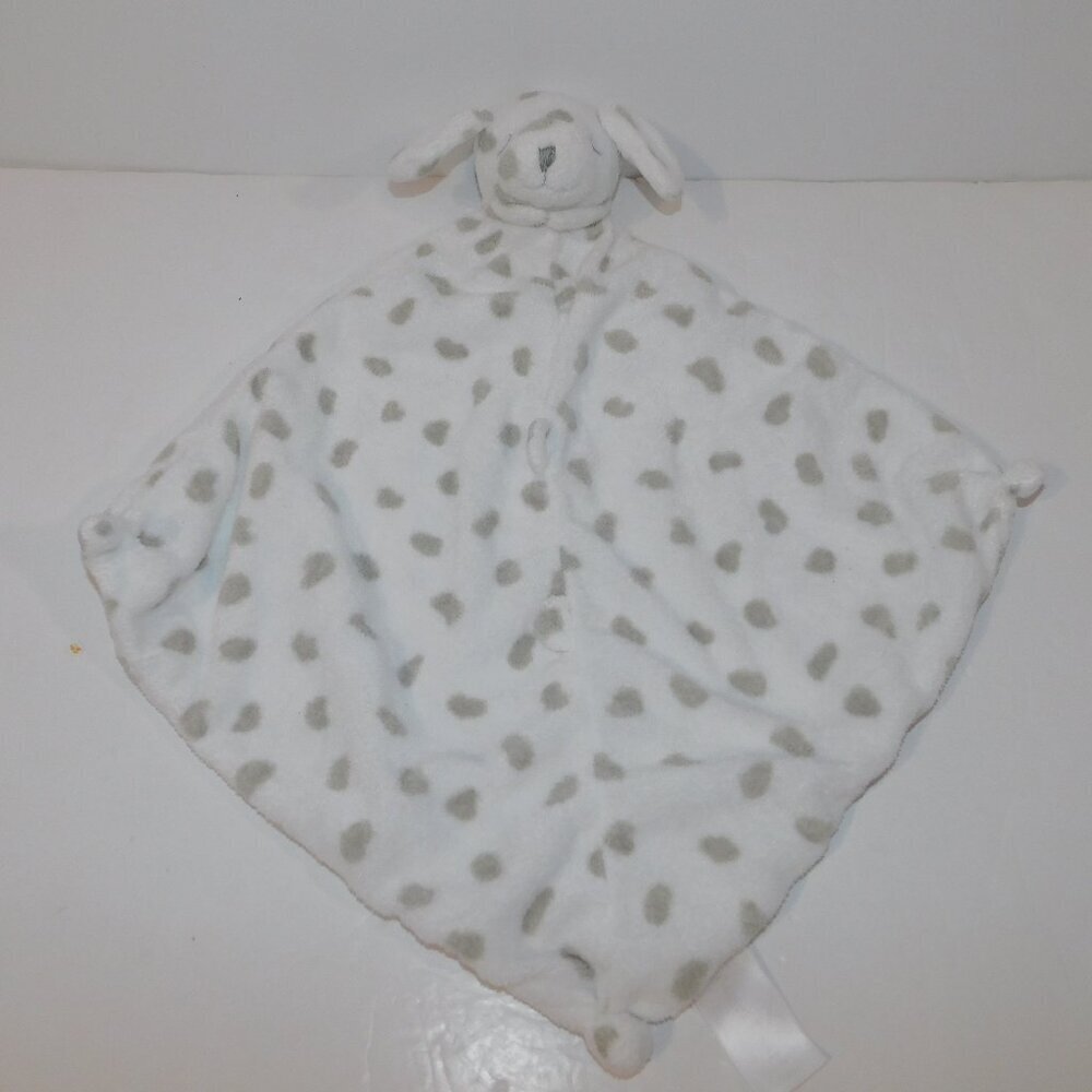 Angel Dear Dalmatian Dog Security Blanket White Gray Polka Dot Baby Lovey Nunu